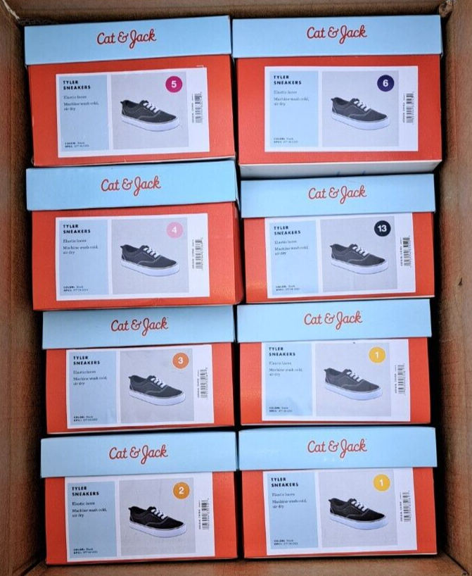 WHOLESALE BOX 8 PAIRS Cat & Jack Tyler Slip-On Sneakers WHOLESALE BOX 8 PAIRS Cat & Jack Tyler Slip-On Sneakers
