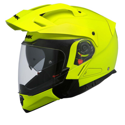 SMK Hybrid Evo Motorcycle Helmet - Yellow Hi-Viz