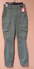 Spanx Women Stretch Twill Ankle Cargo Pant 20311Q Soft Sage sz Petite Small (S)