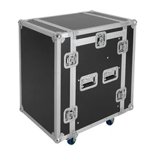 10U Audio DJ Road Rack Case with Casters Pro Tour Grade Rack Mobile Flight Case