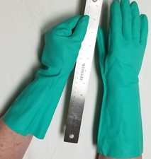 Flock Lined Nitrile Glove 15-Mil 12"Medium Chemical Resistant Cs/144pr (148041)