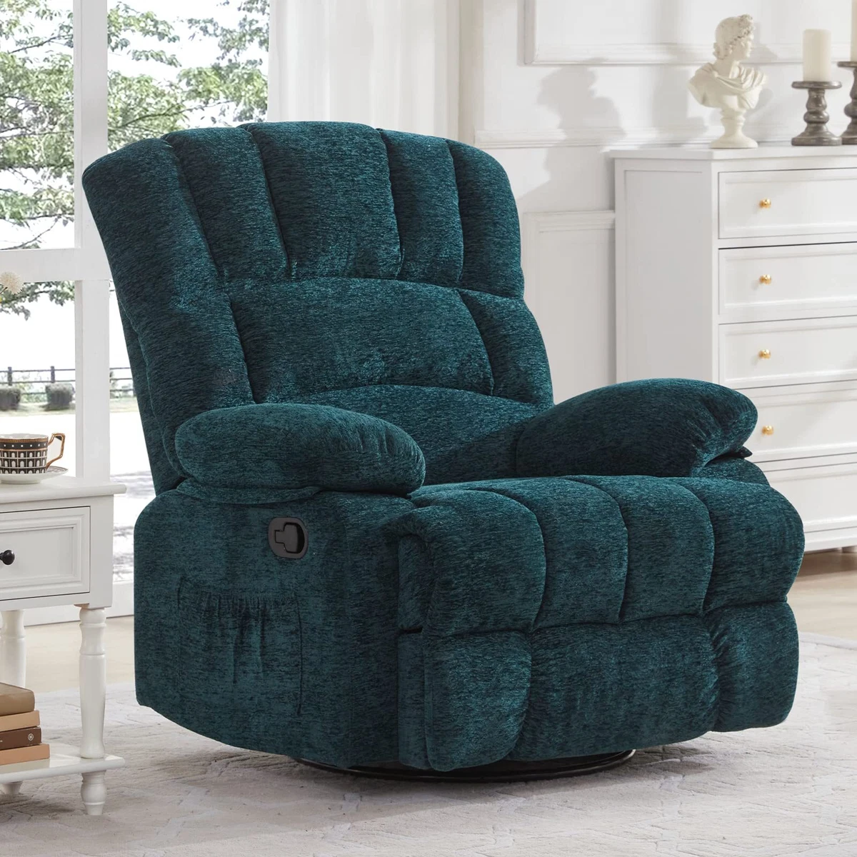 Dreamsir Oversized Rocker Recliner Chair Ergonomic Glider Swivel