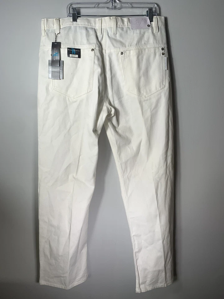Pantalones de mezclilla blancos Steve Harvey Celebrity Edition nuevos con etiquetas para hombre talla 40X34 Foto 4 de 4