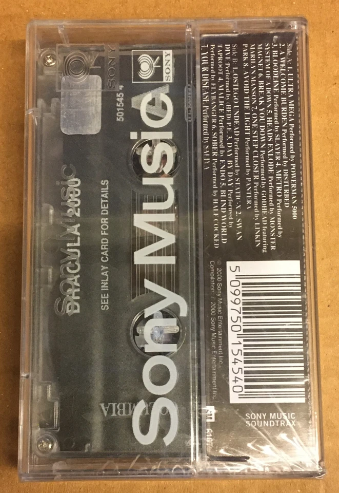 DRACULA 2000 SOUNDTRACK SLAYER LINKIN PARK (2001) SEALED CASSETTE MADE IN TURKEY - Image 2 of 2