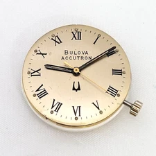 🔥🔥 BULOVA ACCUTRON - Movement + Dial + Crystal + Back Gasket & Retaining Ring!