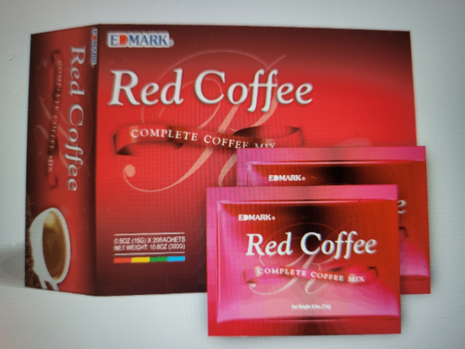 Café à la levure de riz rouge Edmark non sucré boîte de 20 sachets