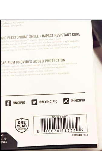 Samsung Galaxy S5 Incipio Stowaway Case - White - SA-533-WHT - Brand New Retail - Picture 2 of 9