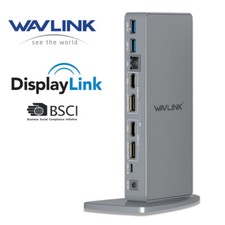 WAVLINK DisplayLink Dual HDMI Laptop Docking Station DP Dock RJ45 Dual Monitor