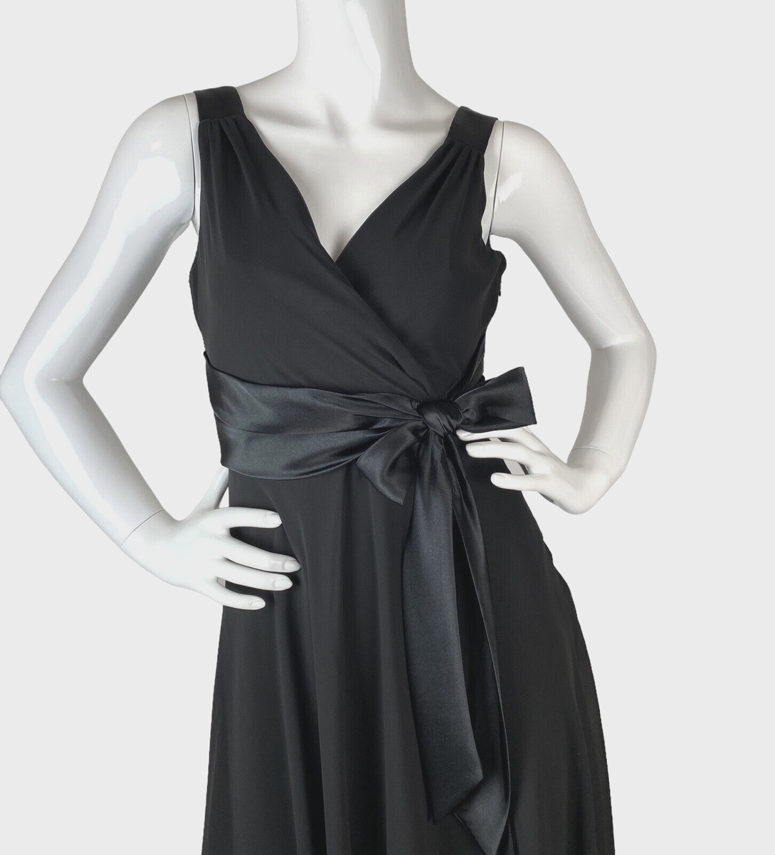 VTG Evan Picone Cocktail Dress Black Chiffon Criss Cross Bodice Satin Bow Sz 6 | eBay VTG Evan Picone Cocktail Dress Black Chiffon Criss Cross Bodice Satin Bow Sz 6 | eBay