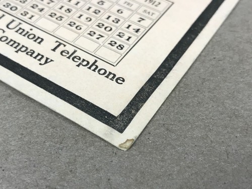 Central Union Telephone Company Advertising Card December 1912 Bell Systems - Picture 4 of 7