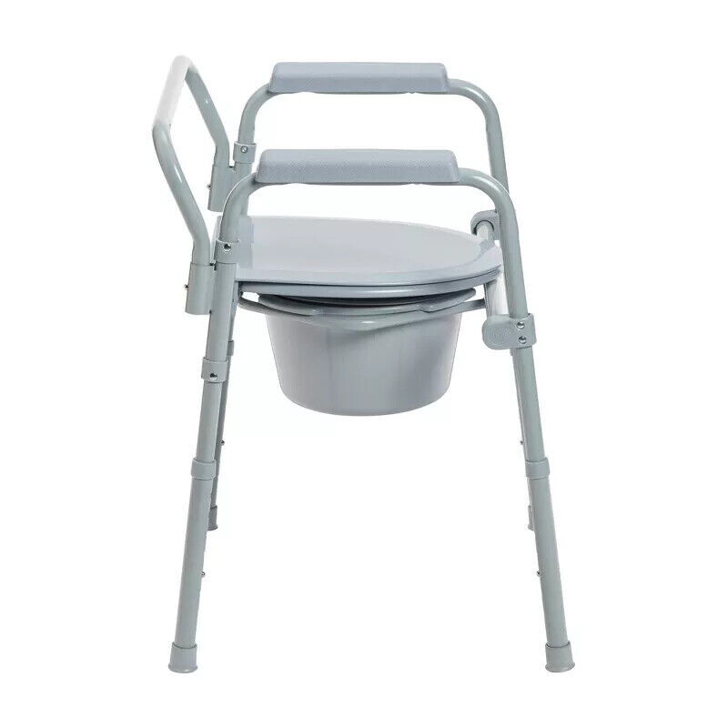 Drive Medical Steel Folding Bedside Commode eBay