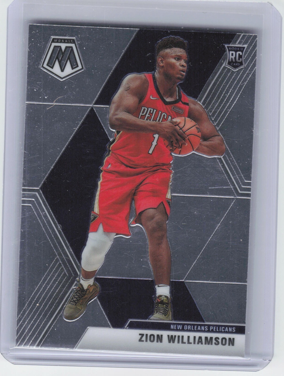 2019-20 Panini Mosaic Zion Williamson #209 Rookie Image Variation SP Pelicans