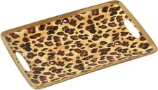 Pampa Bay Animal Print Small Tray, 12" x 7.5" x 1" tall,Trays