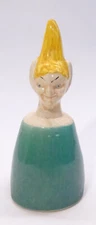 Rare Vintage English Pie Bird Vent/Funnel * Green Elf * ENGLAND
