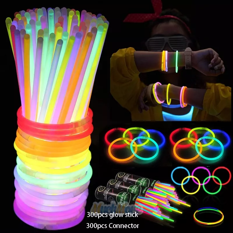 Bulk Party Glow Sticks - Neon Necklace Glowsticks (Pack of 100)