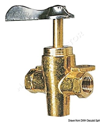 Osculati 3-way fuel valve 1/4''