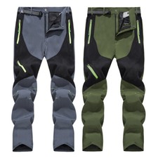 Men Casual Hiking Pants Breathable Wearproof Trekking Trousers with Belt Outdoor