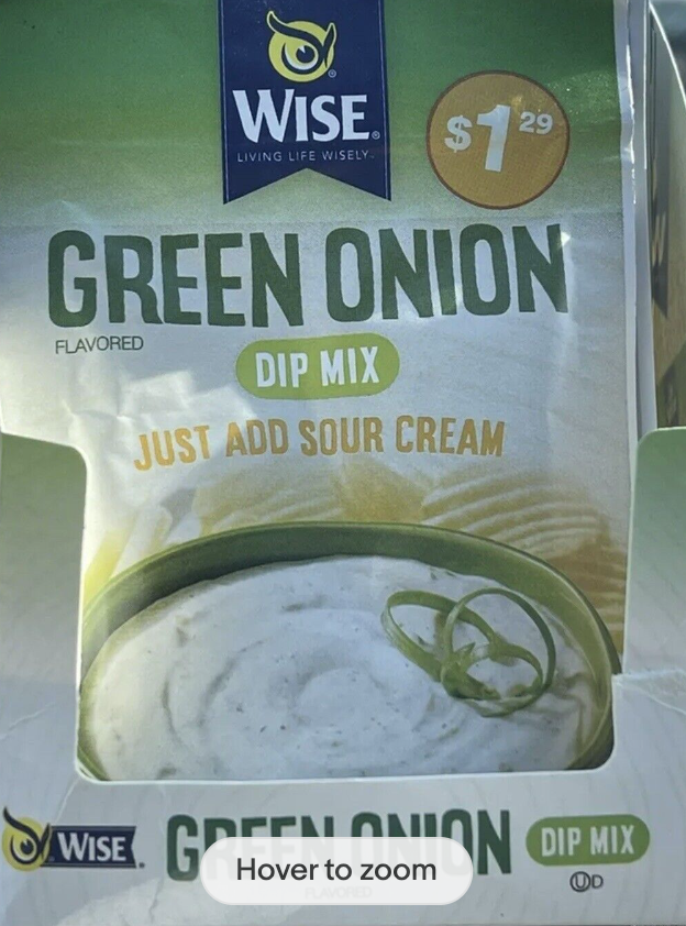 Wise Green Onion Dip Mix Add Sour Cream eBay