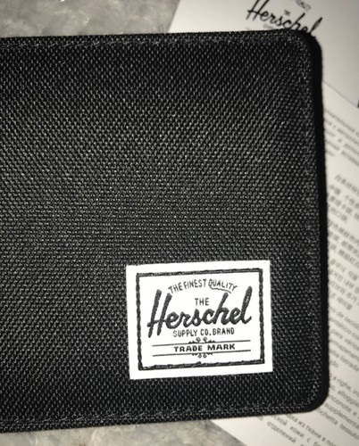 Herschel Supply Co. Men's RFID Wallet Black Over Tan Classic Logo Brand New - Picture 7 of 8