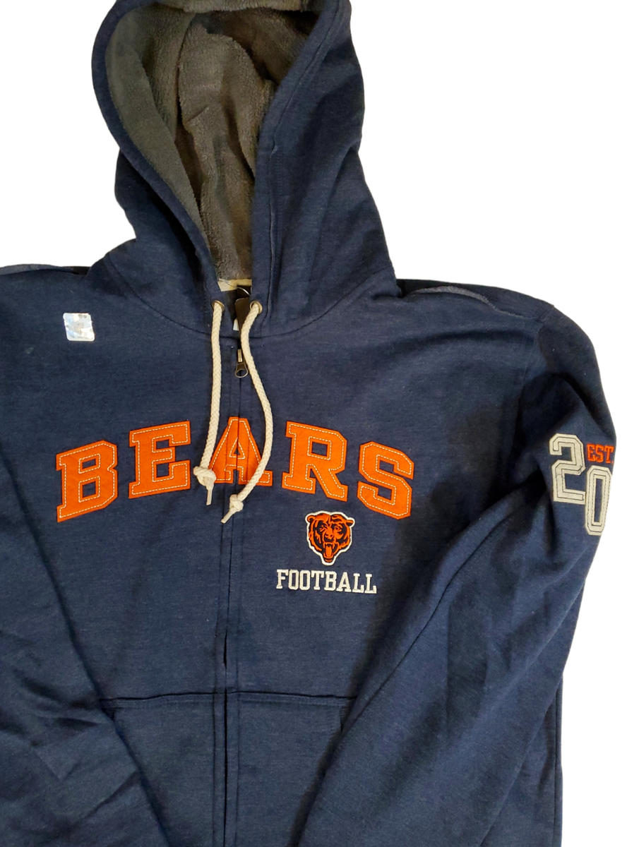 Chicago Bears Full Zip Hoodie Est. 1920 Felt | eBay
