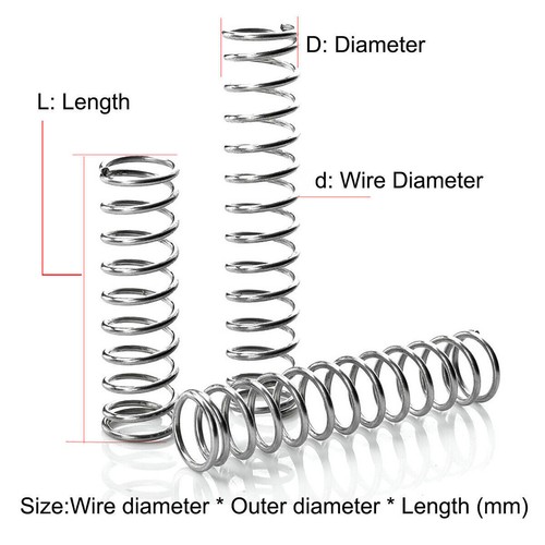Wire Dia 1.2mm Compression Spring 304 Stainless Steel Pressure Springs ALL SIZE - Picture 3 of 5