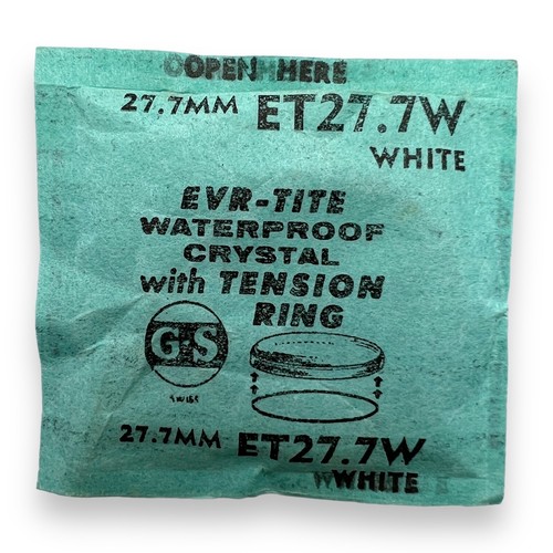 Round Watch Crystal x 1 G-S EVR-TITE Waterproof 16.1 - 34.5 WHITE Tension Ring - Picture 10 of 20