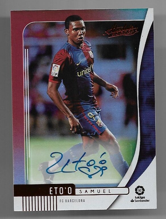 シングルカード Panini Select Soccer Samuel Etoo Auto 2019-20 Panini Chronicles Autographs Auto Card : Samuel Eto
