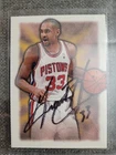 1996-97 Fleer Ultra Rising Stars Grant Hill #4 HOF Canvas No Foil Auto Signed