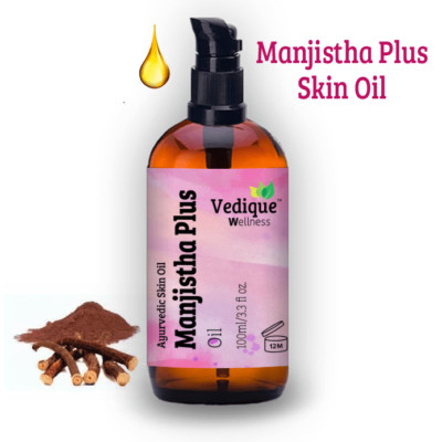 VEDIQUE HEILMITTEL Manjistha Plus Öl | Ayurvedisches Hautöl | Ganz natürlich | Packung...