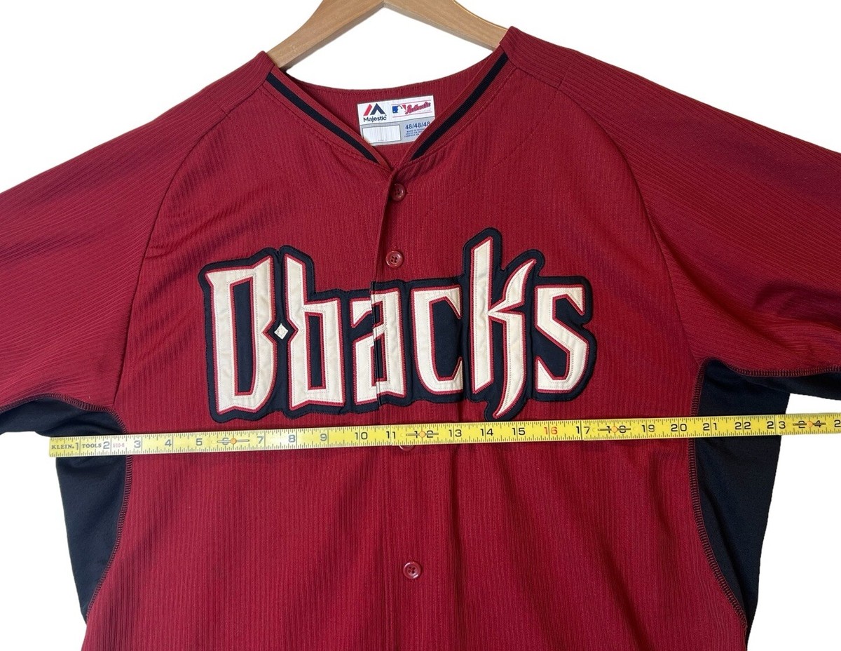 希少 DIAMOND BACKS Majestic ベースボールシャツ 黒MLB Men's Majestic MLB Authentic Arizona Diamondbacks Paul