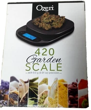 Garden and Kitchen Scale w/ 0.5g precision, Black, by Ozeri