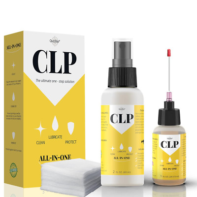 Gun Cleaner Cleaning Oil 2 Oz & 1 Oz Needle Oiler Lubricant Multi-Purpose Kit