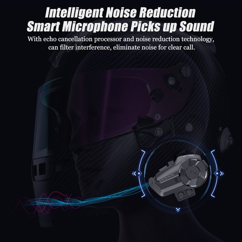 Hysnox HY-1001 Motorcycle BT5.0 Hands-free Interphone Full Z8G2 - Picture 6 of 12