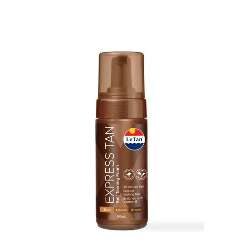 Le Tan - EXPRESS TAN Self Tanning FOAM 110mL NEW Fake Tan Instant 30 Minute - Picture 1 of 1