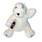 Coca Cola Plush Polar Bear 1995 Holding Coke Bottle 8" Inch Vintage White Plush!