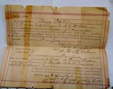 1893 CEMETERY DEED IOWA