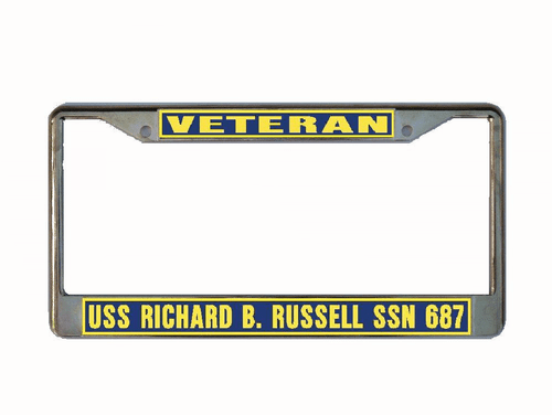 Marco de matrícula militar USS RICHARD B. RUSSELL SSN 687 coche-camión-RV VET - Imagen 5 de 8