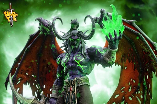 Hero Toys World of War Craft Demon Hunter Illidan Stormrage Figur Auf Lager Neu - Bild 8 von 12