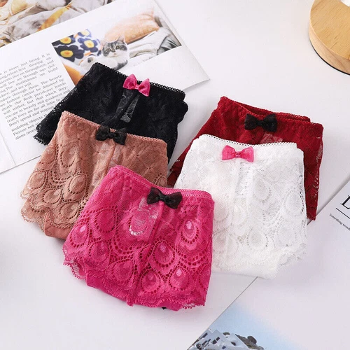 5 Pack Lot Sexy Womens Full Lace Panties Thong G string High Leg Underwear Brief - Picture 11 of 28