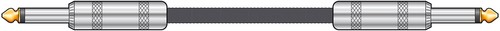 Classic Braided Guitar Lead Black 3.0m Die Cast Mono Jack Plugs Cotton Reinforce - Picture 4 of 4