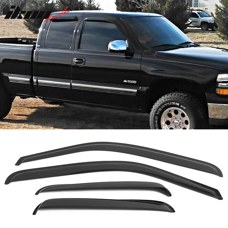 Fits 01-07 Silverado Sierra Extended CAB Slim Type Acrylic Window  