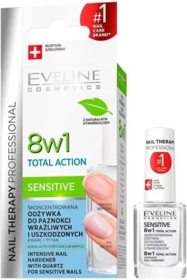 EVELINE COSMETICS Eveline SENSITIVE Total Action NAIL THERAPY 8 in 1 Intensive Nail Hardener
