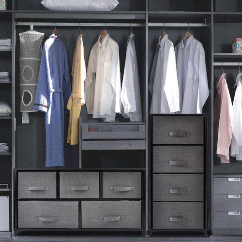 Organizador de almacenamiento de dormitorio con cajones para cofre de tela Cerbior - Imagen 52 de 110