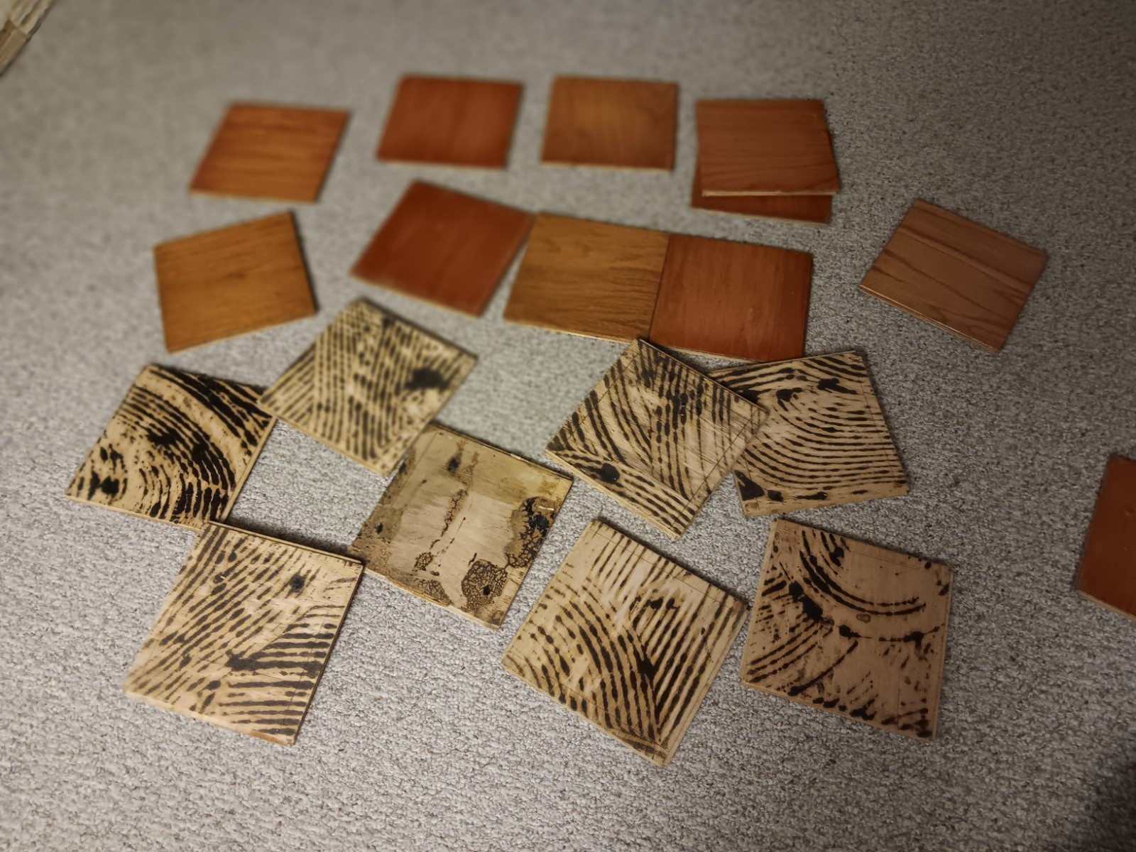 9 USED Vtg. BRUCE Oak  9x9 Parquet Floor Tiles REFINISHED flooring MCM