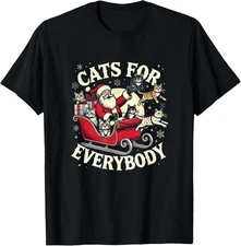Santa Cat Lover Christmas Cats T-Shirt