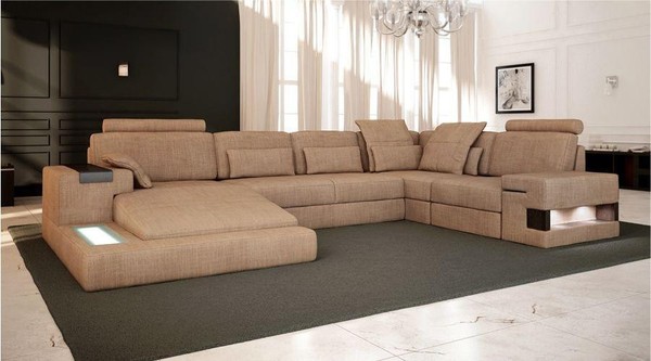 Uform Polster Couchen Textil Design Beleuchtet Wohnlandschaft Ecksofa Sofa Couch-image