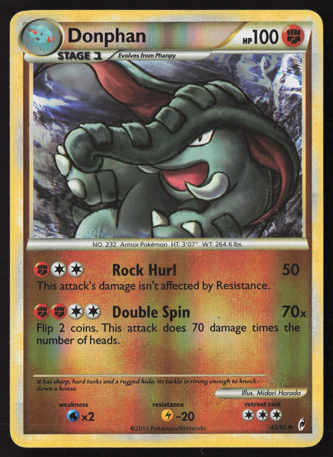 Donphan Reverse Holo 42/95 Pokemon Call of Legends
