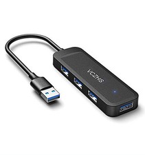 USB3.0 Hub 4-Port: USB Splitter with 5Gbps Data Transfer, Ultra-Slim Data USB...