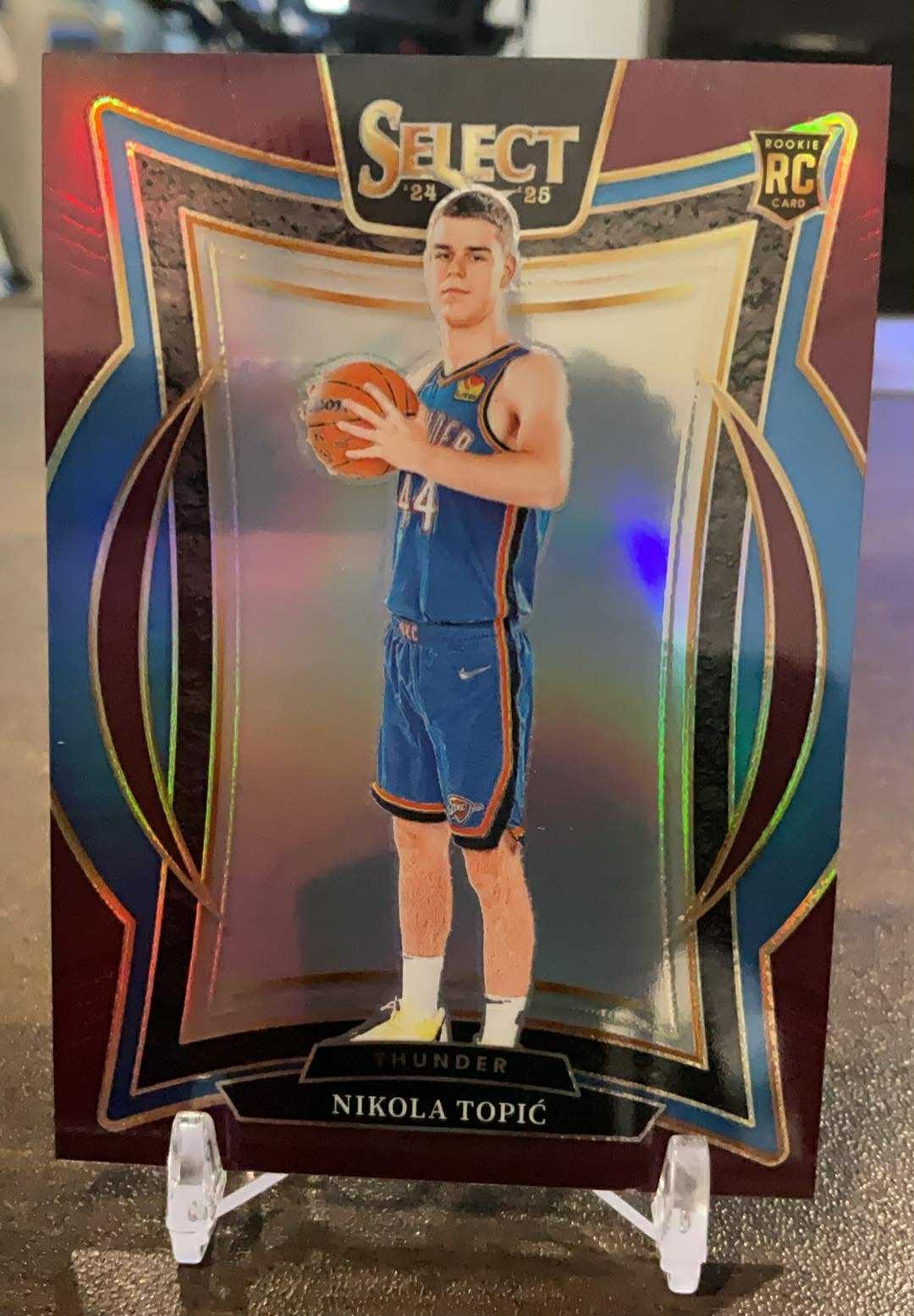 2024-25 Select Nikola Topic Concourse RC Maroon Prizm #/175 Thunder