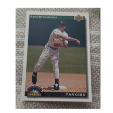 Upper Deck 1992 Andy Stankiewicz #779 Diamond Debuts Yankees MLB Baseball Card